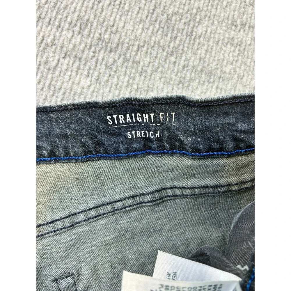 Nautica Mens Jeans 36x30 Straight Fit Stretch Dark Wash Blue Denim